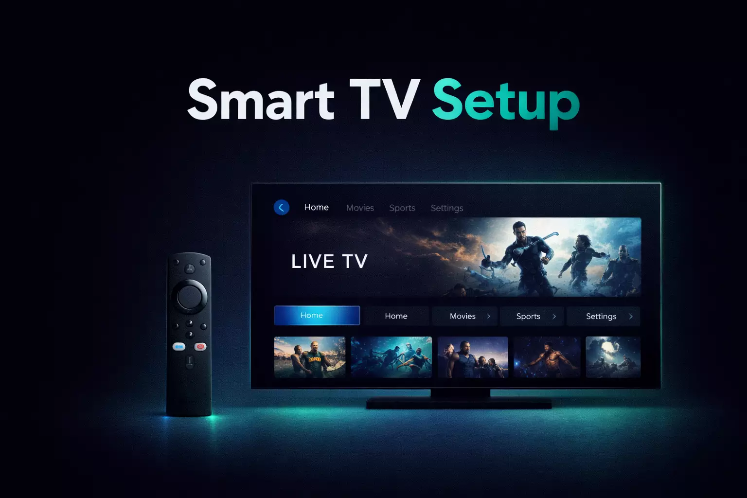 Streaming comparison guide showing smart TV setup